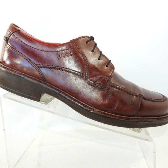 Ecco Size 10 D Brown Leather Oxfords Mens R4B25 main image 7